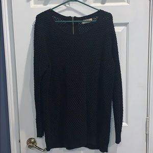 Black textured sweater